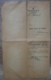 Document Chestura Politiei privind schimbare domiciliu// Cluj 1929