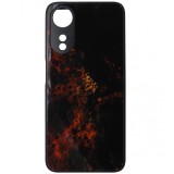 Husa spate silicon TPU si plastic multicolor, Red Nebula, pentru Oppo A58 5G, A78 5G