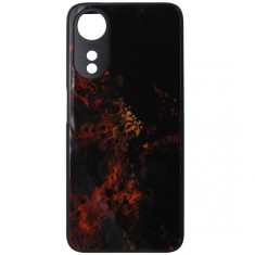 Husa spate silicon TPU si plastic multicolor, Red Nebula, pentru Oppo A58 5G, A78 5G