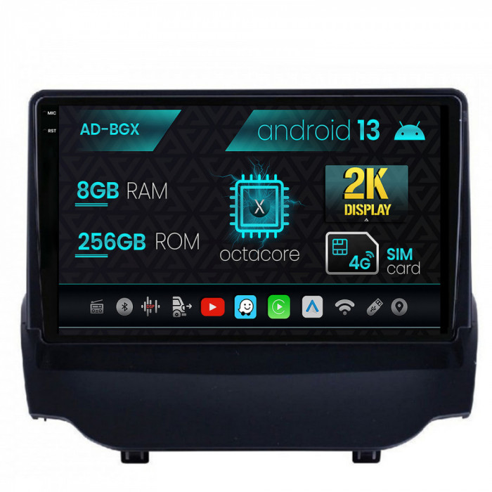 Navigatie Ford EcoSport (2013-16) Android 13, X-Octacore 8GB RAM + 256GB ROM, 9.5 Inch - AD-BGX9008+BGRKIT118