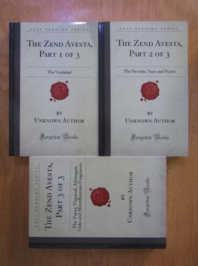 The Zend Avesta (vol. I + II + III)