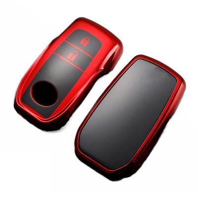 Husa Cheie Toyota Yaris Cross 2022-2023, 2 Butoane, Tpu, Rosie foto
