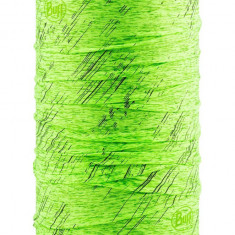 Buff fular împletit Reflective culoarea verde, cu model, 122016