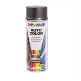 Vopsea Spray Auto Gri Metalizat DUPLI-COLOR 400ml, Retus Auto Dacia, Protectie Coroziune, Uscare Rapida