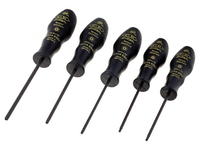 Kit şurubelniţe Torx ESD 5 buc.