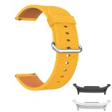 Curea piele, compatibila Samsung Galaxy Watch8 Classic 46mm, 18cm, Galben