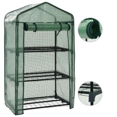 vidaXL Mini seră cu 3 niveluri, 69 x 49 x 125 cm 46917