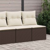 Gossi set canapele de gradina, 4 piese, cu perne, maro poliratan maro