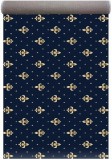 Cumpara ieftin Traversa Bisericeasca Lotos 15033-810 W, Latime 1m, Marime 100 x 300 cm, Albastru, Inaltime Fir 8 mm, Festonata Surfilata Tivita, Antialergica, Polipr