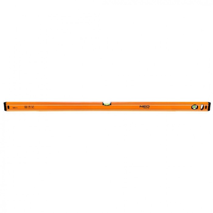 Nivela 120 cm, 2 bule, 1 o suprafata slefuita 71-065