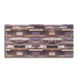 Panou decorativ D3502, PVC, caramida, maro, 60 x 30 cm, 2.5 mm