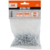Evotools 648001 - Nituri pop cu cap bombat 3.2x6 mm 100 bucati