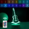 Lampa led decorativa, flippy, 3d, chitara, din material acril si lumina multicolora, alb