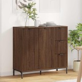 VidaXL Bufet cu sertar Stejar brun 89.5 x 33 x 82 cm Lemn compozit