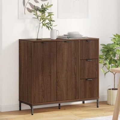 vidaXL Bufet cu sertar Stejar brun 89.5 x 33 x 82 cm Lemn compozit 883461 foto