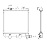 Radiator racire Mazda Demio (Dw) 10.1999-10.2002, Motorizare 1, 3 46/53/60kw; 1, 5 55/73kw Benzina, tip climatizare Cu/fara AC, cutie Manuala, diamet