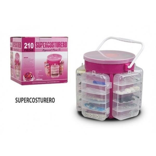 Trusa de cusut si croitorie portabila cu 210 piese,SuperCosturero