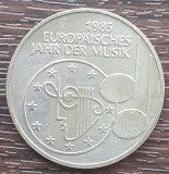 (M2509) MONEDA GERMANIA - 5 MARK 1985, LIT. F, ANUL MUZICII, Europa