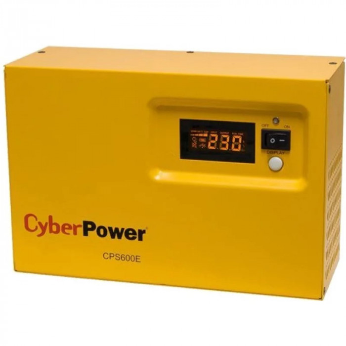 UPS CYBER POWER Inverter (pt. motoare pompe etc.) Sinusoida Pura 600VA/ 420W AVR 1 x socket Shucko display LCD fara baterie seria EPS &amp;quot;CPS600E&amp;qu
