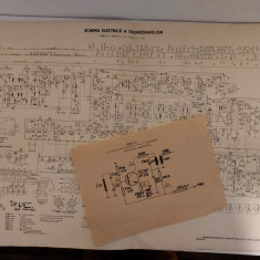DD- Plansa veche Schema Electrica a Televizoarelor+ Lista Materialelor Electrice
