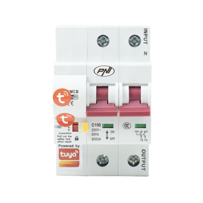 Resigilat : Siguranta automata inteligenta PNI SafeHome PT802P WiFi, 2P, 100A, com