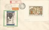 Romania, LP 731/1970, Fresce, colita dantelata, FDC