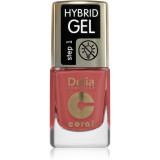 Delia Cosmetics Coral Hybrid Gel gel de unghii fara utilizarea UV sau lampa LED culoare 122 11 ml