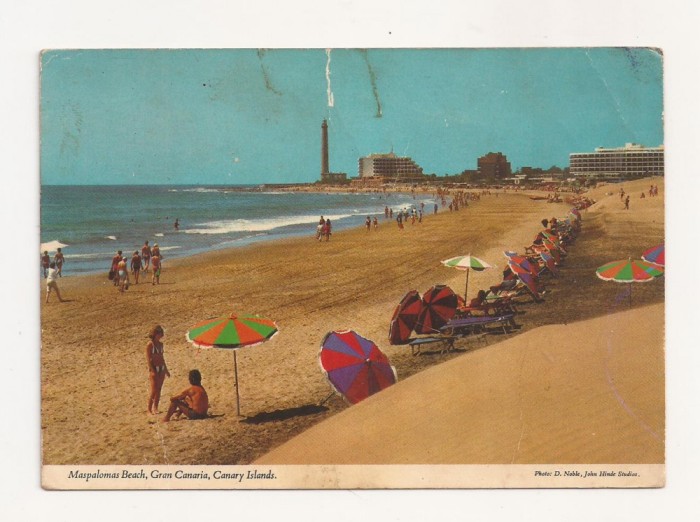 FA5 - Carte Postala - SPANIA - Gran Canaria, Maspalomas beach , necirculata