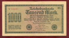 Bancnota Germania - REICHSBANKNOTE - 1.000 MARK 1922 foto