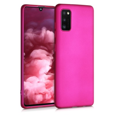 Husa pentru Samsung Galaxy A41, Silicon, Roz, 52254.65 foto