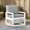 VidaXL Scaun de grădină, alb, 57,5x63x76 cm, lemn masiv de pin 832548