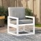 vidaXL Scaun de grădină, alb, 57,5x63x76 cm, lemn masiv de pin 832548