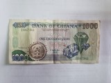 Bancnota ghana 1000c 1991