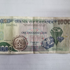 bancnota ghana 1000c 1991