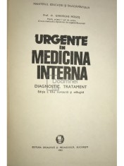 Gheorghe Mogos - Urgente in medicina interna (Editia: 1983) foto