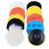 Kit Polish auto profesional, Set 10 piese + adaptor bormasina, Set Polish. Taler 15cm cu adaptor M14 - Bureti