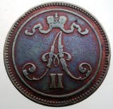 J.062 FINLANDA RUSIA ALEXANDER II 10 PENNIA 1866