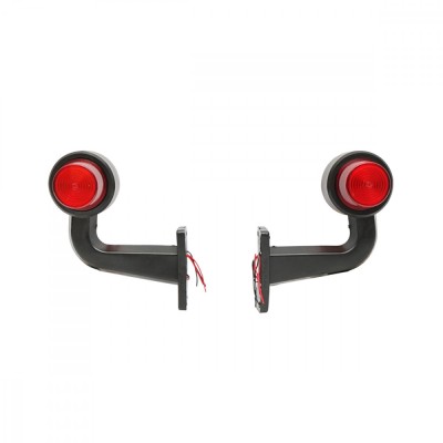 Set lampi laterale gabarit led-neon cu brat 12-24V rosu/galben FR0148R/Y Breckner Germany foto