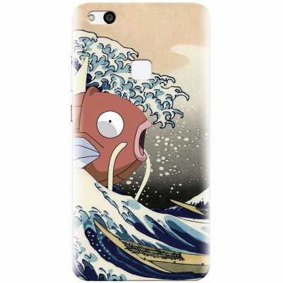 Husa silicon pentru Huawei P10 Lite, Great Wave Fish foto