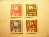 Serie mica Suedia 1954 - ,4 valori (din 5v)