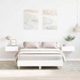 VidaXL Cadru de pat fără saltea, alb, 120x200 cm, lemn prelucrat
