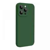 Lemontti Husa Liquid Silicon MagCharge iPhone 15 Pro Max Verde (protectie 360&deg;, material fin, captusit cu microfibra)
