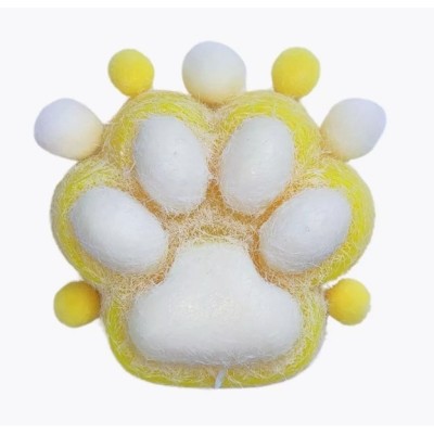 Jucarie interactiva squishy, flippy, model cat paw, revenire lenta, din tpr, +3 ani, 7.5 cm, textura puf, galben foto