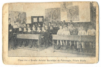 AD 873 C. P. VECHE -CLASA 4-A A SCOALEI AZILULUI SOCIETATEI DE PATRONAGIU BRAILA foto