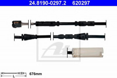 Senzor de avertizare,uzura placute de frana BMW X1 (E84) (2009 - 2015) ATE 24.8190-0297.2 foto