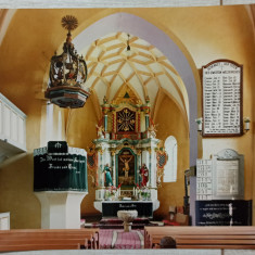 Interiorul Bisericii Fortificate Valea Viilor/ fotografie de presa anii '90-2000