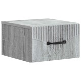 vidaXL Dulap de noapte suspendat Sonoma gri 34,5 x 33 x 20 cm 898947