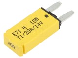 Siguranță Resetabilă Auto 20A 14VDC GLOSO E71-20H-4-01