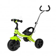 Tricicleta cu Pedale, Maner Parental, Sunete si Lumini pentru Copii, Capacitate 25 kg, Culoare Verde foto