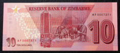 Zimbabwe 10 $ Dollars 2020 UNC necirculata ** foto
